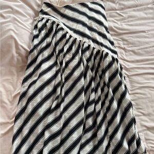 Striped Black and White Women's Skirt